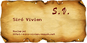 Siró Vivien névjegykártya