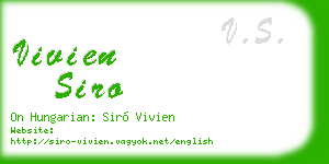 vivien siro business card