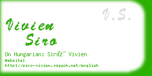 vivien siro business card